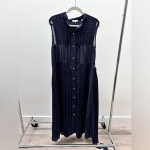 Vince Blue Button-Up Dress